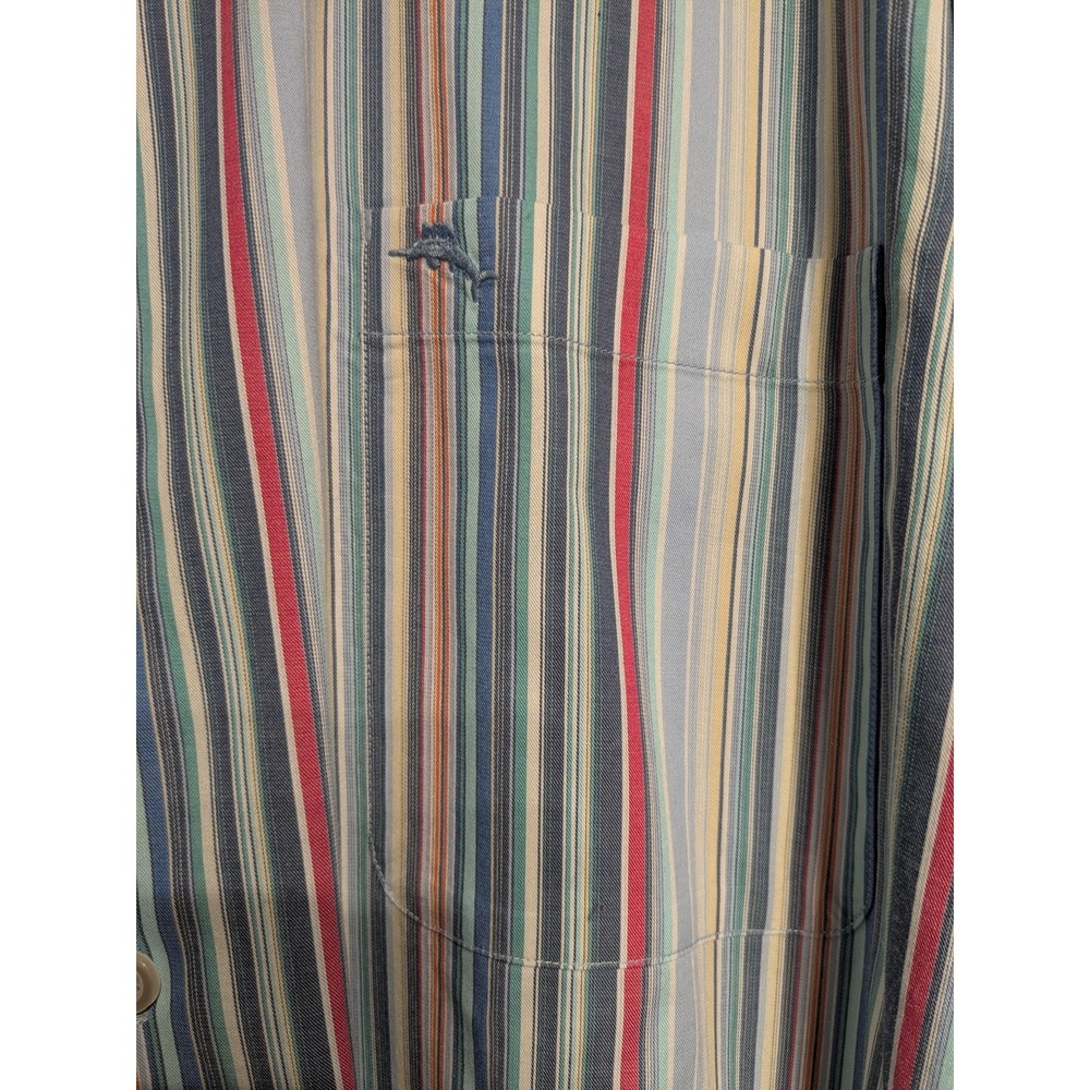 Tommy Bahama Shirt Mens 2XL Multicolor Striped IslandZone Long Sleeve Button Up‎ - Picture 4 of 16